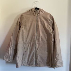 Beige Water Resistant Utility Jacket